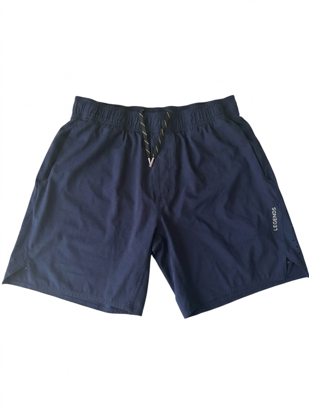 Legends Shorts Men’s Large Navy 7” Inseam Zip Pocket Unlined